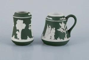 Adams, England, miniature vase and miniature mug in biscuit porcelain. - Picture 1 of 9