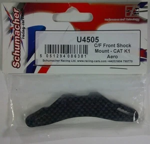 Schumacher U4505 Carbon Fiber Front Shock Mount - Cat K1 Aero New free Shipping - Picture 1 of 2