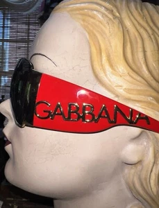 Occhiali da sole vintage Dolce & Gabbana ROSSO e ORO D-O-L-C-E DG 2014, PERFETTI! - Foto 1 di 9
