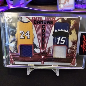 2023 Leaf Art of Sport Canvas Combos Kobe Bryant and Vince Carter 4/8 - Picture 1 of 3