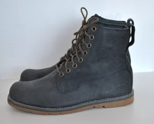 Dark blue nubuck 6'' classic men biker ankle boots size 9 (43.5) Timberland - Picture 1 of 7
