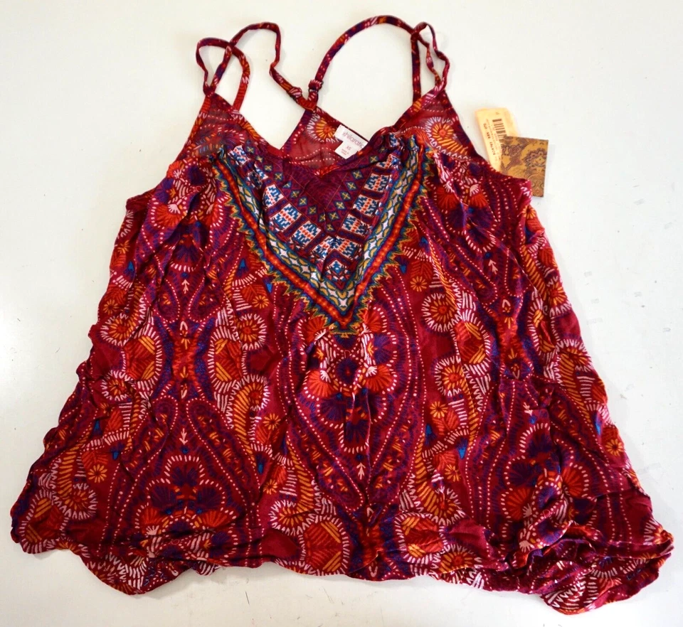 XHILARATION NIÑAS/JUNIORS TIRANTES CAMI TOP XS FUCSIA ¡¡NUEVO CON ETIQUETAS!!! Foto 1 de 3