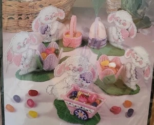 Bucilla Bunny Egg Cups Easter Rabbit Candy Plastic Canvas Cross Stitch Kit #6179 - Picture 1 of 4