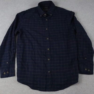 Christian Lacroix Shirt Mens Large Modern Fit Button Down Blue Check Long Sleeve - Image 1 of 4