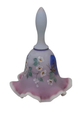 Бирманский стеклянный колокол Fenton с бабочкой ограниченный выпуск с подписью Вики Андерсон - Изображение 1 из 4