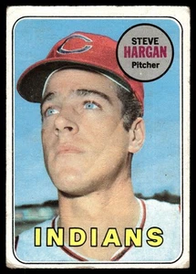 1969 Topps Baseball Steve Hargan Vintage Cleveland Indians #348 Poor - Picture 1 of 2