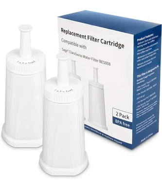 Paquete de 2 filtros de agua de repuesto compatibles con Breville Sage Claro Swiss BES008 Foto 1 de 4