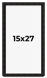 15x27 Shadow Box Black Rustic Barnwood Display Frame | 1.125 Inch Deep | 0.875 - Picture 1 of 4