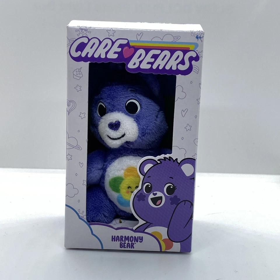 "Figura coleccionable de juguete de peluche de 3"" Care Bears Harmony Bear micro mini" Foto 1 de 3