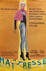 Maîtresse UK Quad Poster 1976 – Allen Jones Design, Depardieu, BDSM Art Film - Picture 1 of 6