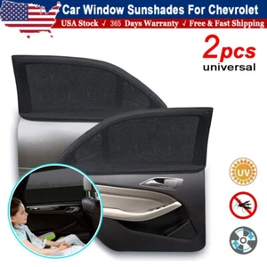 2pcs Car Window Sunshades For Chevrolet UV Privacy Shades Mesh Covers Windshield - Picture 1 of 24