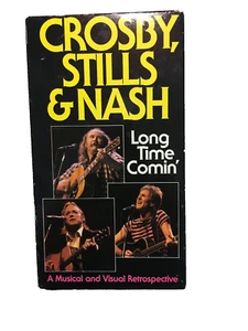 CROSBY STILLS & NASH-LONG TIME COMIN'-VHS,MUSICAL AND VISUAL RETROSPECTIVE - Picture 1 of 5