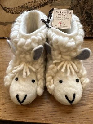 全新 儿童 Shirley 羊拖鞋 尺码 5 尼泊尔手工制作 — 第 1/4 张图片