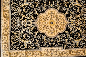 Black Gold Traditional Silky Area Rugs, Living Room Rug, Accent Rug Modern Rug - Picture 1 of 4