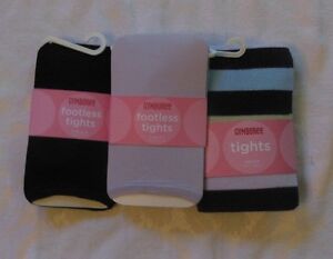 Gymboree PETITE MADEMOISELLE Striped or Basic or FootlessTights NWT Choice