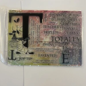 New Stamps By Me T Letter Thanks Thinking Of You Stamp And Synergy DieCollection - Picture 1 of 5