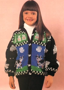 CHILD'S Dairy Queen Cardigan/Apparel/Crochet Pattern INSTRUCTIONS ONLY - Picture 1 of 1