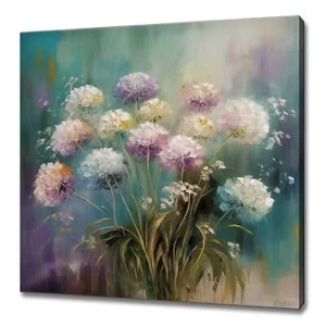 Bellissimi fiori colorati pastello, stampa su tela design floreale moderno - Foto 1 di 7