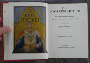 "The Boy's King Arthur"-Thomas Malory & Sidney Lanier-1952 CR-Wyeth Color Illust - Picture 1 of 11