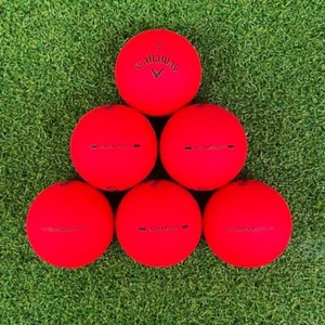 24 Callaway Golf Balls Superhot Matte Red AAAAA 5A Free Shipping Deal - Picture 1 of 6