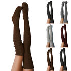 Women Warm Winter Knitted Socks Over Knee Long Thigh High Boot Wool Stockings UK