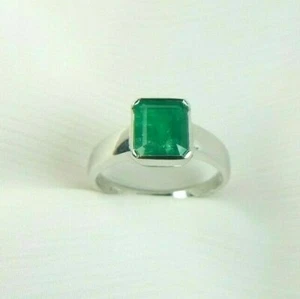Colombian Emerald Ring 1.38 Cts Emerald Cut 18K Gold Size 6.75 US Fine Jewelry - Picture 1 of 12