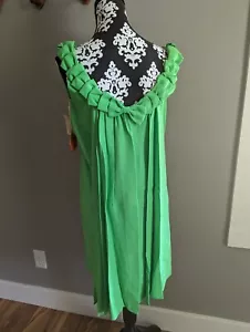 Vintage 1960s Sleeveless Mod Shift Dress With Bow Detail New With Tags Sz 9 - Picture 1 of 14