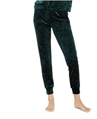Pantalones de chándal cómodos de terciopelo para mujer Alfani Intimates ropa de salón en verde pino S Foto 1 de 4