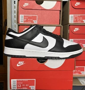 EU Größe 46 - Nike Dunk Low Black White - Bild 1 von 6