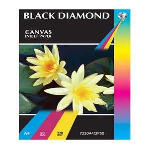 50 Fogli Black Diamond A4 220gsm Tela Carta Fotografica Inkjet - Imagen 1 de 1