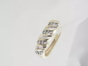 BELLISSIMI ORECCHINI DONNA ORO GIALLO 10K DIAMANTE STILE CERCHIO 5,0G - Foto 1 di 8