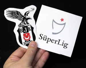 Turkish Super Lig & Football Club Besiktas JK Logo w Black Eagle Mascot Stickers - Picture 1 of 7