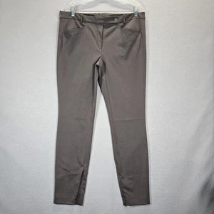 Loro Piana Womens Zippered Mid-Rise Skinny Dress Pants Gray Size 50 - Picture 1 of 13