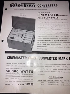 ABVERKAUFSBLATT Vintage ColorTran Converters - Bild 1 von 1