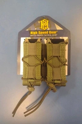 High Speed Gear HSGI Double Pistol Magazine Pouch TACO BELT MOUNTED OD GREEN USA - Image 1 of 4