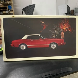Super rare metal Vtg 1974 Ford Mustang II Ghia Dealer Wall Display Sign - Picture 1 of 6