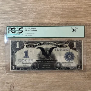 Fr.235 1899 $1 One Dollar Silver Certificate BLACK EAGLE VF30 - Picture 1 of 17