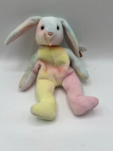 Ty Beanie Baby Hippie der Hase. SELTEN/ NICHT MEHR PRODUZIERT/ ETIKETTFEHLER - 1998/1999 - Bild 1 von 8