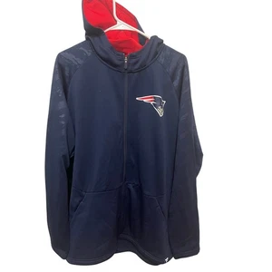 Felpa con zip New England Patriots taglia 2XL uomo fanatici NFL calcio - Foto 1 di 5