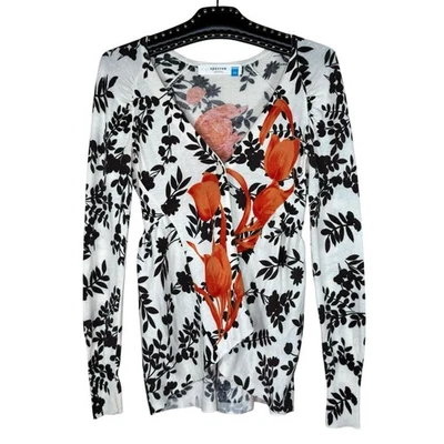 Cárdigan Suéter Sparrow Anthropologie Flor de Ciruela Floral XS Foto 1 de 4