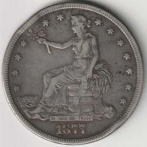 1877-S TRADE DOLLAR VF DETAILS - Picture 1 of 2