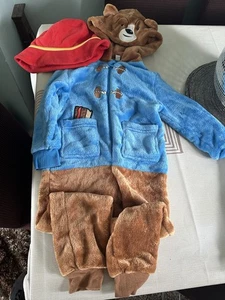Boys Paddington Bear All In One Pjs Pyjamas 3-4Years - Picture 1 of 10