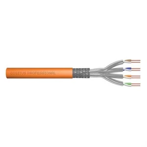 DIGITUS CAT 7 S-FTP Installationskabel Verlegekabel LSZH-3 100m Simplex Orange - Bild 1 von 3