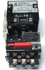 SQUARE D 8536SC03H20S 120 VAC Talla 1 Arrancador 9-27 AMP Motor Lógica Sobrecarga Relé - Imagen 1 de 8