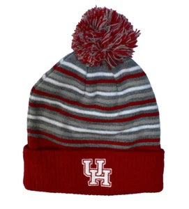 Houston Cougars Top of the World Dash Cuffed Knit Pom Beanie Stocking Cap OS - Picture 1 of 7