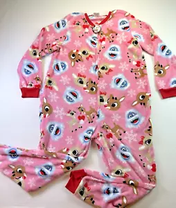 Rudolph & Clarice Fleece One Piece Plus Size Christmas Pajamas Size 3X 22W - 24W - Picture 1 of 9