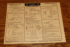 1959 Oldsmobile 8 cylindres Tun-Up Chart Series Super 88 98