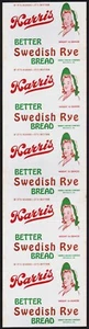 Vintage bread wrapper HARRIS SWEDISH RYE woman pictured Waterville Maine unused - Picture 1 of 2