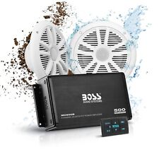 BOSS Audio Systems ASK902B.6 Marine 6.5” Speakers & 4 Ch Amp - Bluetooth Remote