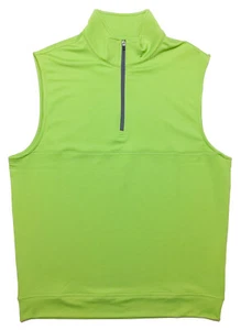 DUNNING GOLF 1/2 Zip Performance Vest Pullover Lime Green Medium M - Picture 1 of 8